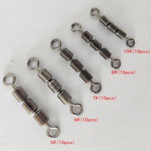 Ensemble de 50 pièces Style américain Figure huit anneaux connecteur rapide <span class=keywords><strong>Triple</strong></span> anneau pivotant à grande vitesse boutons-pression modèle 567810 pour engins de pêche - Product Image 4
