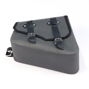 Bolsa de ferramentas para motocicleta universal em TPU à prova d'água, bolsa de armazenamento para selas e motocicletas, bolsa lateral traseira