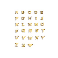 Bijoux tendance en acier inoxydable, breloques alphabet initiales A-Z, connecteurs pour bijoux, collier et bracelet DIY pour femmes
