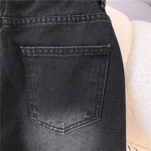 Pantalons en <span class=keywords><strong>jean</strong></span> à jambes larges <span class=keywords><strong>taille</strong></span> <span class=keywords><strong>haute</strong></span> pour femmes Automne 2025 Pantalons en denim amples et droits amincissants - Product Image 2
