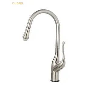 Factory supplier sensor kitchen water tap copper 360 degree high neck mixers single handle pull down kitchen faucets
