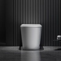 Toilette intelligente commerciale monobloc à poser au sol, autonettoyante et économe en eau, avec bidet intégré, pour hôtels et bâtiments publics