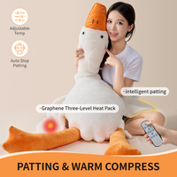 Grande peluche géante en forme d'oie blanche avec minuterie de sommeil, style King, rembourrage en coton PP, 100 % polyester, pour les 14 ans et plus