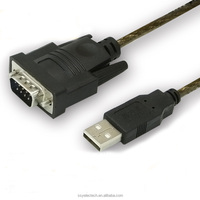 Cable coaxial de audio y video de 1M-2M con conector DB9 macho a hembra RS232 de 9 pines para reproductor de DVD, precio de fábrica