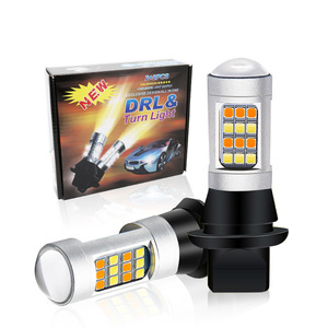 Luz de Señal de Giro LED de Doble Color 42SMD 2835, 6000K Blanco Amarillo, Canbus DRL, Lámpara de Reversa, 20W 12V, Bombillas Universales Remanufacturadas - Product Image 1