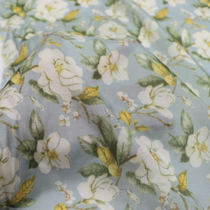 Design floreale di alta qualità tessuto di cotone di seta tessuto estivo pigiami stile elegante traspirante - Product Image 5