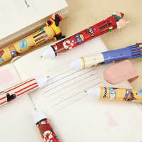 Stylos de couleur à motif de chien de dessin animé mignon, en boîte, de haute qualité, marqueurs créatifs à pression, vente en gros, fournitures scolaires pour enfants, stylos de couleur en boîte