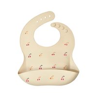 Bavoir de repas pour bébé en silicone super doux et écologique, motif dessin animé imperméable pour l'été, fermeture à bouton antidérapante pour enfants