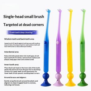 Spazzolino Interdentale a Punta Singola per Apparecchi Ortodontici, Pulizia di Denti del Giudizio e Scanalature, Cura Interdentale per Adulti, Confezione - Product Image 2