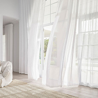 Rideaux en voile transparents de luxe sur mesure pour la décoration de la maison, de l'hôtel et du bureau
