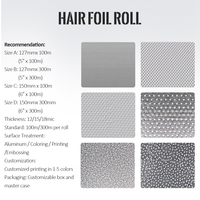 Rollo de Papel de Aluminio para Peluquería de Alta Calidad, Color Personalizado, con Relieve, Impresión Personalizada para Coloración de Cabello en Salón