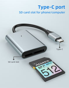 Lector de Tarjetas de Memoria Externo USB-C de Alta Velocidad, Portátil, Multi SD7.0, para Teléfonos y Cámaras - Product Image 3