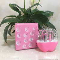 Ensemble de manucure en forme de pomme pour les soins quotidiens, 6 pièces, outils de coupe des ongles en acier inoxydable
