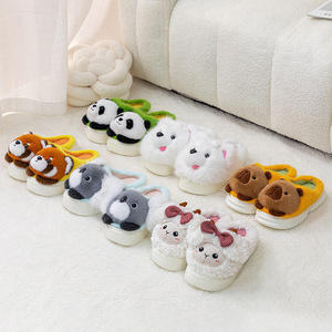 Nuevas Pantuflas de Peluche de Capibara, Pantuflas de Casa Cálidas de Invierno Antideslizantes de EVA, Pantuflas de Oveja Peludas al por Mayor - Product Image 2