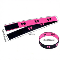 Bandeau élastique réglable avec bandes de silicone à fermeture auto-agrippante antidérapant pour perruques Lace Front