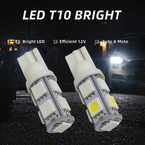 Ampoules LED T10 5050 5SMD 5W blanc naturel pour plaque d'immatriculation large et clignotants de moto 12V - Product Image 2