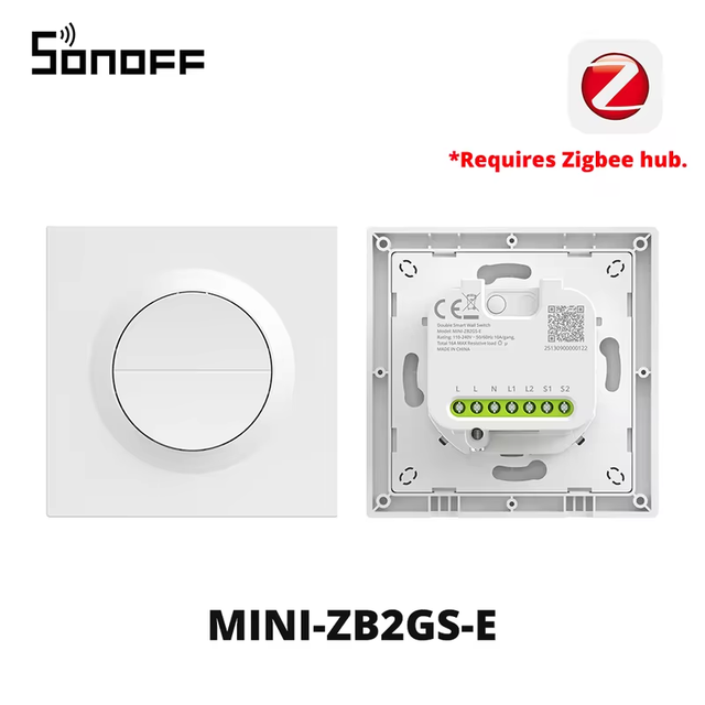 SONOFF Orb-ZBW2 Zigbee Double Smart Wall Switch MINI-ZB2GS-E 2-Channel 16A Total Load Zigbee Router Signal Booster Detach Relay