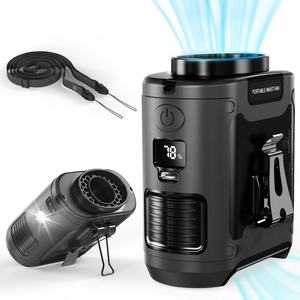 Ventilateur de cou Socool 10000mAh - Ventilateur portable rechargeable par USB à clipser pour voiture et usage domestique, moteur sans balais 5V - Product Image 1