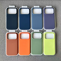 Coques de téléphone portable en silicone liquide premium pour iPhone 18 17 16 15 14 13 Pro Max, antichoc, avec bouton magnétique invisible IA pour usage professionnel