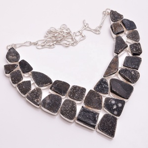 Collar de aniversario de boda de compromiso clásico Chapado en plata 925 joyería de piedras preciosas turquesas naturales - Product Image 6