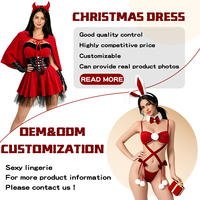 Lingerie sexy pour femmes, costume de chaton mignon, demi-jupe de Noël, tablier, tenue de cosplay