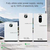 Système de stockage d'énergie hybride EGH7.2K-16E-LV Pro 7200W LiFePO4 empilable avec BMS 16,08 kWh IP21 ESS pour la gestion intelligente de l'énergie domestique