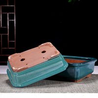 Pot en céramique Yixing émaillé avec trou de drainage, récipient durable et écologique pour les plantes succulentes, les orchidées, le jardin d'intérieur, l'utilisation domestique