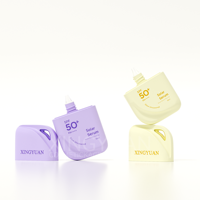 Botol Krim Tangan Tabir Surya Kosmetik Portabel 30ml 50ml dengan Tali Gantung Lepas Pasang Kustom, Wadah Perawatan Kulit Plastik