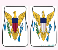 Tapis de sol de voiture avec drapeau de Trinité-et-Tobago, tapis de sol de voiture antidérapants, accessoires automobiles universels