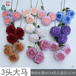 Bouquet de roses artificielles en soie mélangées pour décoration de mariage et célébrations festives - Product Image 3