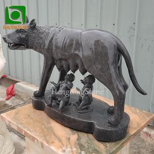 Statua animale in marmo She-wolf statua famosa statua animale in pietra - Product Image 3