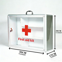 Caja de Medicamentos de Gran Capacidad de Aleación de Aluminio, Estuche de Almacenamiento de Medicamentos en Capas para el Hogar y la Oficina