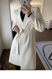 OUDINA SGS all'ingrosso giacca a vento manica lunga a manica lunga giacca Beige giacca lunga da donna - Product Image 6