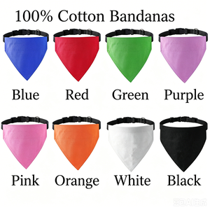 Collier bandana personnalisé en toile de coton pour chien avec sangle réglable, bavoir anti-bave multicolore pour animaux de compagnie, pour chiens de petite à grande taille - Product Image 5