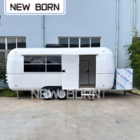 Carrito de Comida de Fibra de Vidrio, Cocina Móvil, Equipo Comercial para Restaurantes, Remolque Eléctrico para Catering, Servicio de Comida Callejera, Dulces y Chips