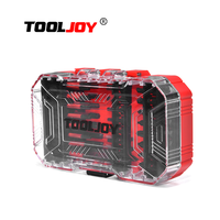 TOOLJOY Jeu de 41 embouts de tournevis à chocs en acier S2, zone de torsion rouge, embout hexagonal 1/4, embouts magnétiques Phillips Torx pour perceuse