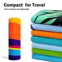 Nouvelles serviettes de plage en microfibre éponge écologiques toutes saisons EM 2026, ultra douces, séchage rapide, sans sable, pour la plage