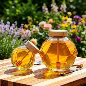 <span class=keywords><strong>Pot</strong></span> en verre hexagonal pour <span class=keywords><strong>miel</strong></span> de 200 ml, 380 ml, 700 ml avec cuillère, <span class=keywords><strong>mini</strong></span> <span class=keywords><strong>pot</strong></span> à <span class=keywords><strong>miel</strong></span> avec <span class=keywords><strong>pot</strong></span> en verre diamant - Product Image 3