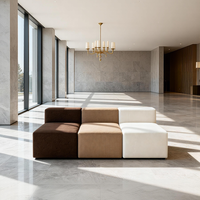 Ensemble de canapé modulaire facile à installer, compressé sous vide dans une boîte pour une expédition compacte, canapé en mousse confortable pour appartement, salon