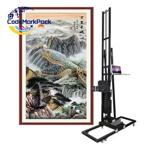 Impresora de inyeccin de tinta vertical automtica Impresin de Arte de pared efecto 3D UV multicolor mural personalizado