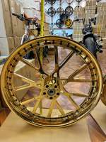 Jantes de moto chromées or forgées sur mesure T6061, ensemble complet pour Harley Fat Boy Breakout Softail Touring