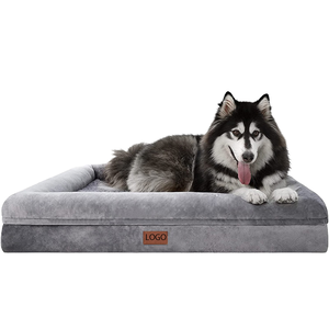 Groothandel Klassieke Rechthoek Xl Hondenbed Verwijderbare Hoes Milieuvriendelijk Orthopedisch Kennelkussen Waterdichte Autostoelbeschermer - Product Image 4