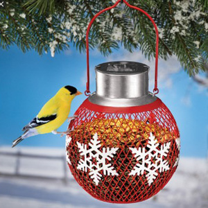Solar Iron Lantern <b>Led</b> Snowflake Design Hanging Outdoor Garden <b>Light</b> - Product Image 3