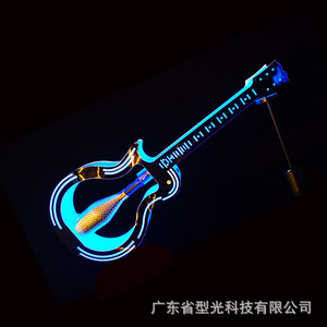 Elegante Soporte para Botellas de Vino con Forma de Guitarra, Iluminación LED, Decoración para Bar, KTV y Fiestas - Product Image 2
