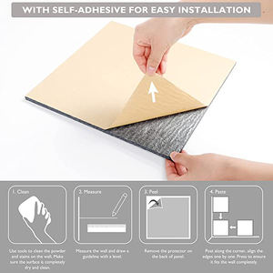 Isolateur de panneau acoustique d'isolation acoustique Studio de musique insonorisation Stickers muraux maison chambre enregistrement absorbant le bruit - Product Image 6