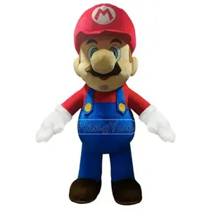 Inflatable Super Mario & Luigi Mascot Costume Customized Cartoon Character Cosplay Halloween Anime Carnival Costumes For Adult