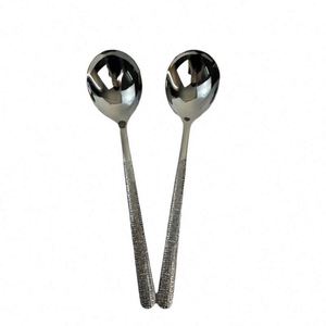 Cuchara de Acero Inoxidable con Diseño Martillado para Uso en Restaurantes, Ideal para Comidas Occidentales, Sopas y Más en el Sudeste Asiático - Product Image 1
