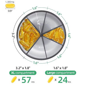 LM LM25374 Boîtes de rangement transparentes scellées de qualité alimentaire, boîtes à médicaments étanches à l'humidité et boîtes à pilules - Product Image 3