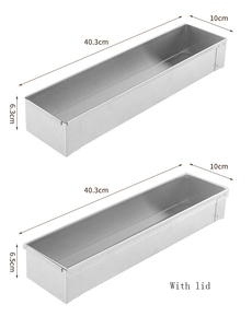 Molde Rectangular Largo de Acero Inoxidable <span class=keywords><strong>para</strong></span> Tiramisú, Pastel de <span class=keywords><strong>Queso</strong></span> y Mousse - Product Image 4
