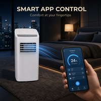 Climatiseur portable silencieux de 5000 BTU, refroidissement uniquement, avec télécommande, classe énergétique A, pour usage domestique